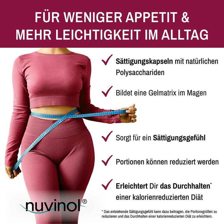 Nuvinol Appetitzügler für die Gewichtsreduzier.Kapseln , 42 St