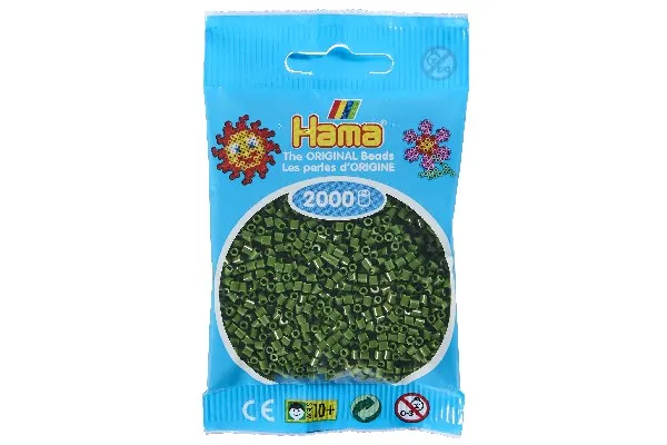 Hama mini perler 2000 stk. skovgrøn
