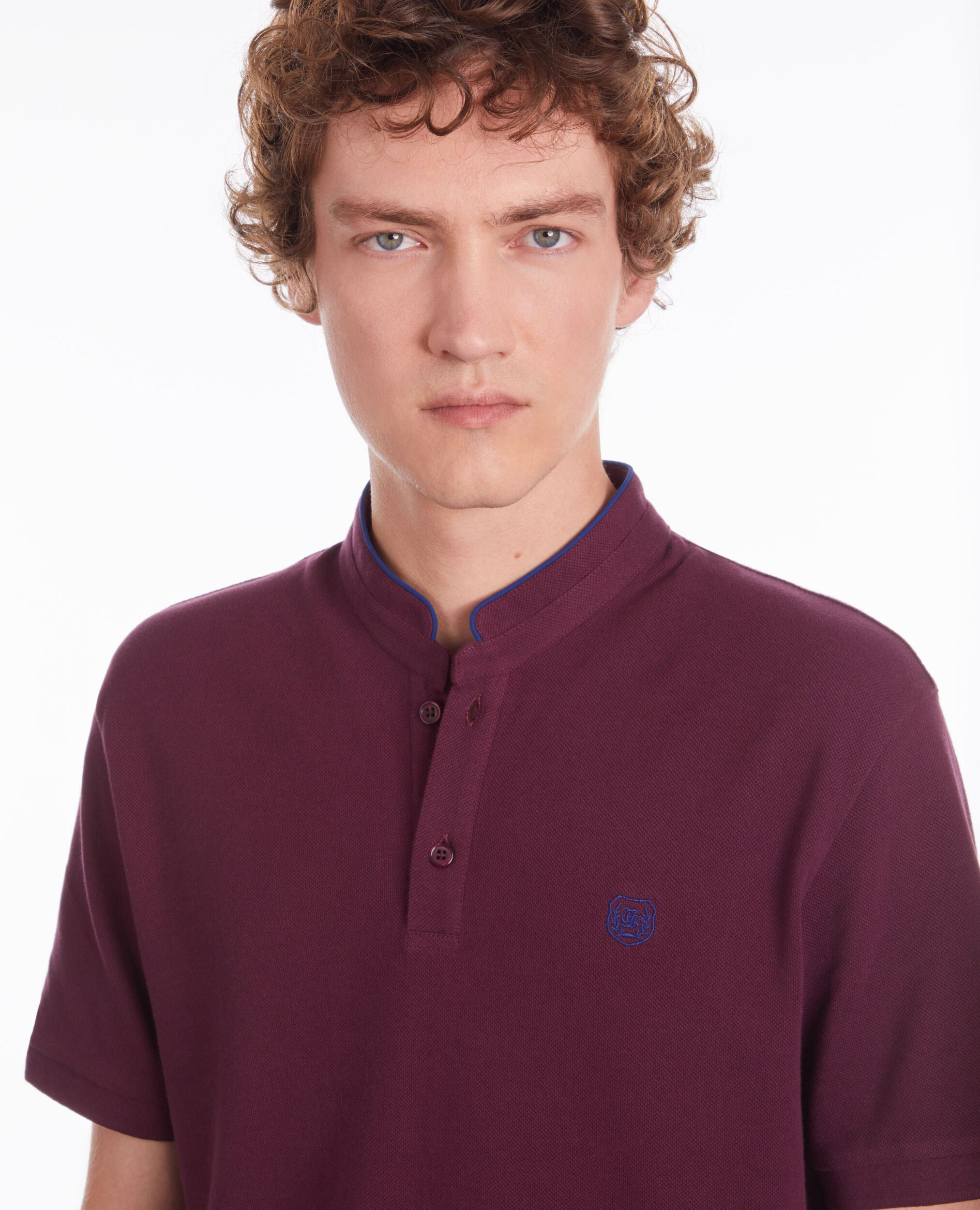 Polo bordeaux en coton