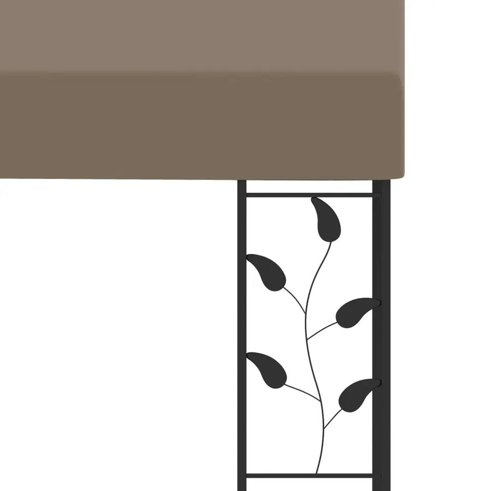 vidaXL - Tuinhuisje - Taupe - Stof - 4 x 3 x 2.5 m