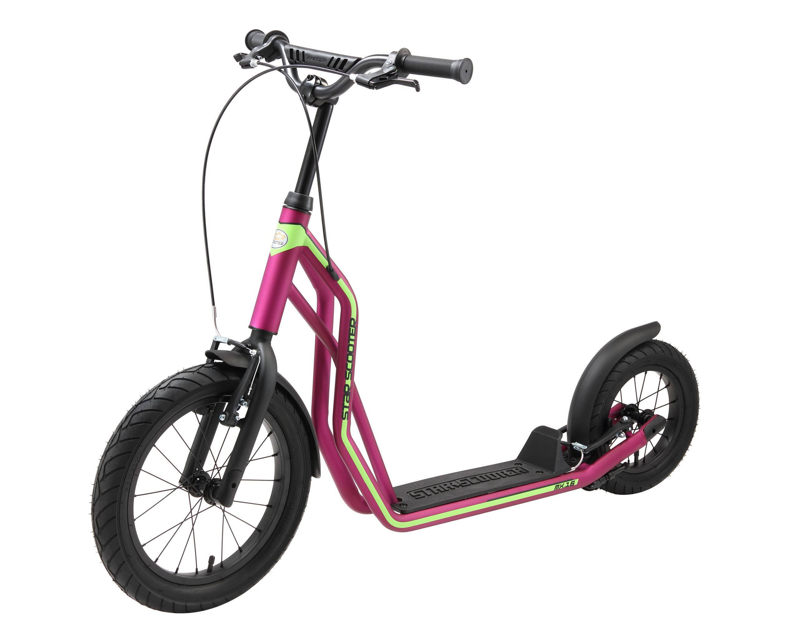 STAR SCOOTER Autoped 16 inch + 12 inch, paars