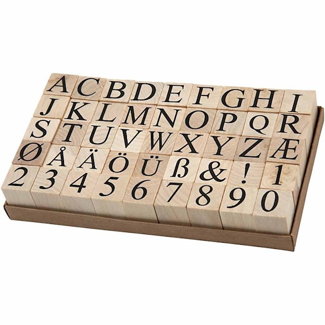 Stempelsett, str. 20x20 mm, 45 stk./ 1 pk.