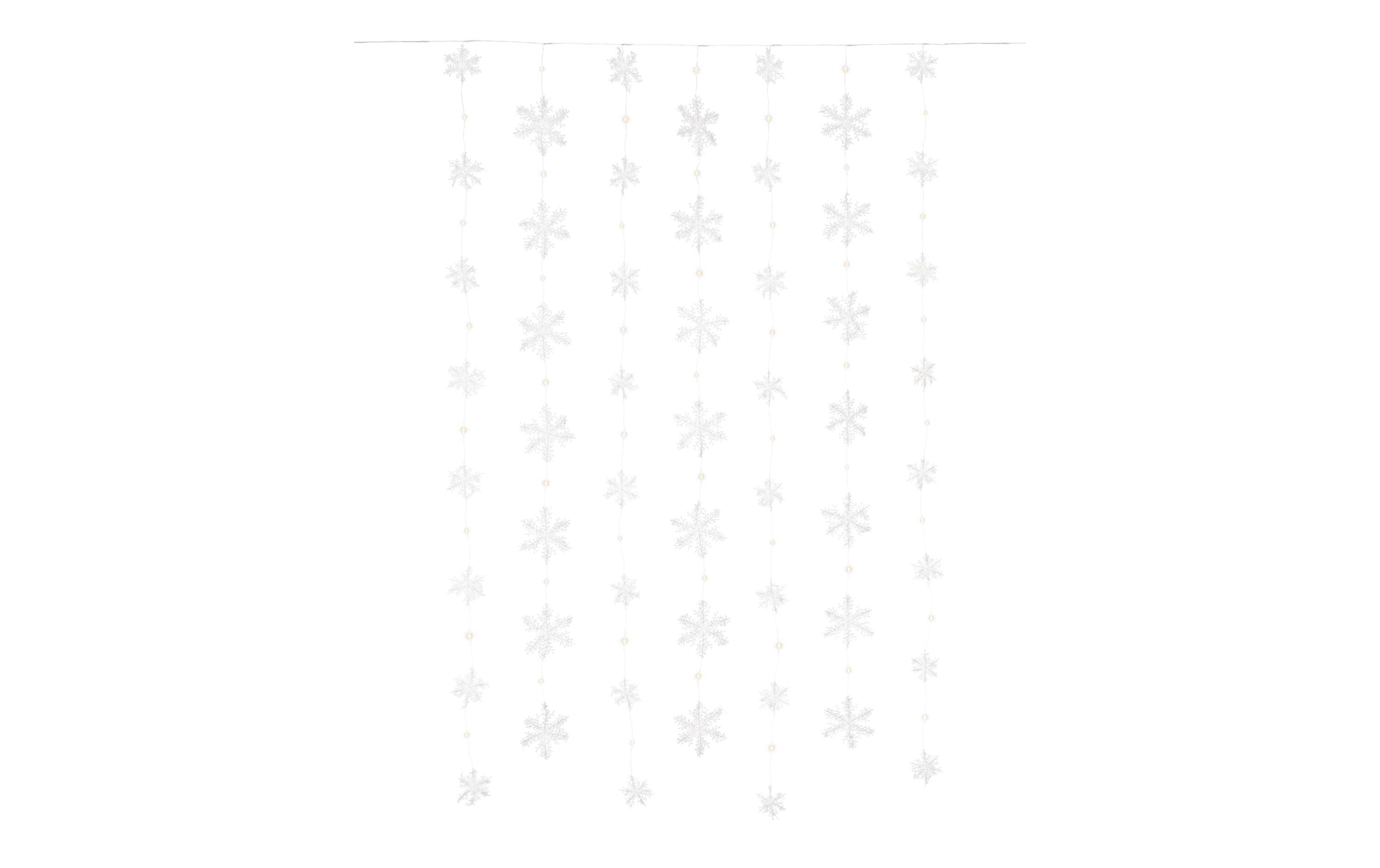 LED-Lichtervorhang Snowflake 1.2 m, 105 LEDs, IndoorLichtervorhang