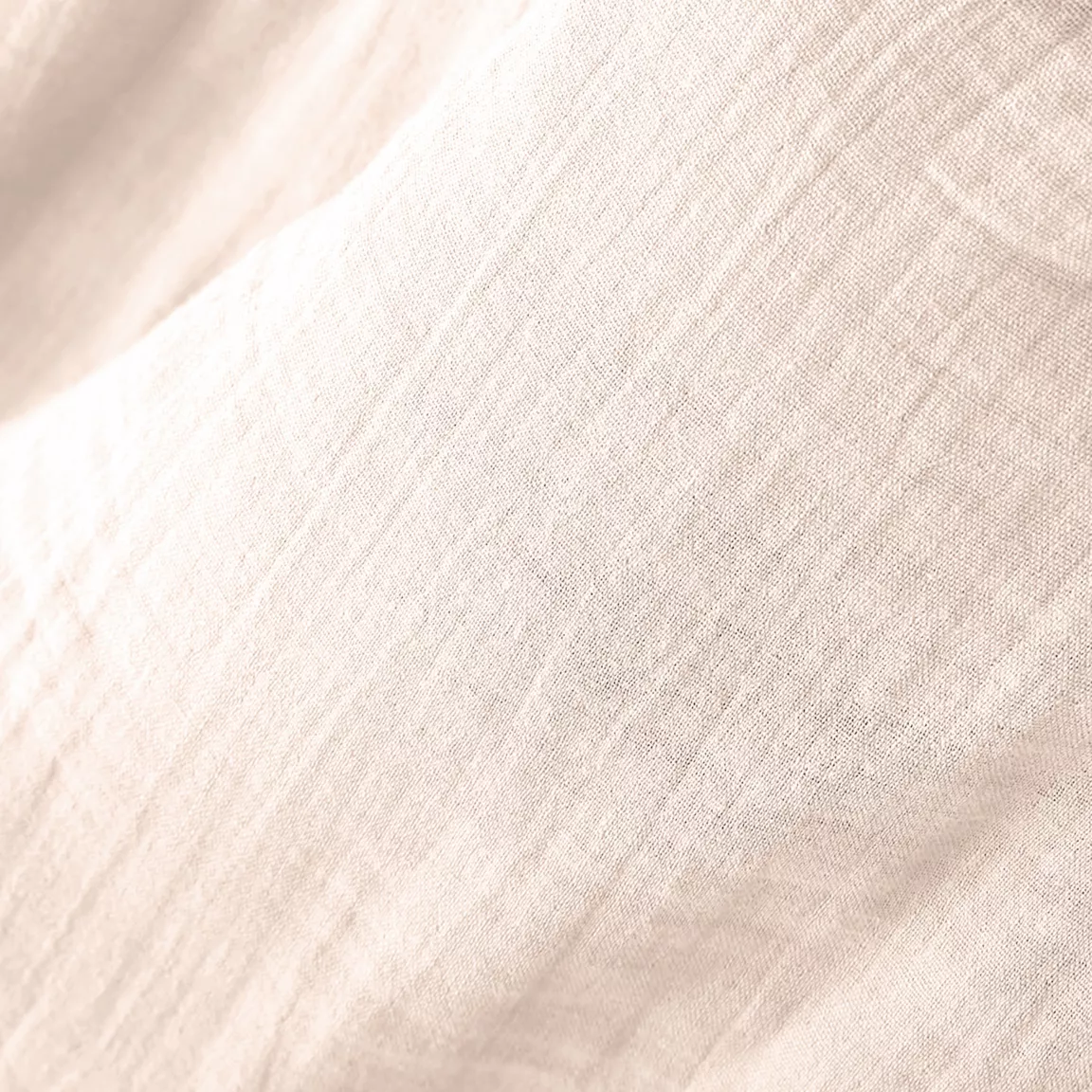 Nappe rectangulaire gaze de coton (150 x 250 cm) Gaïa Rose poudré