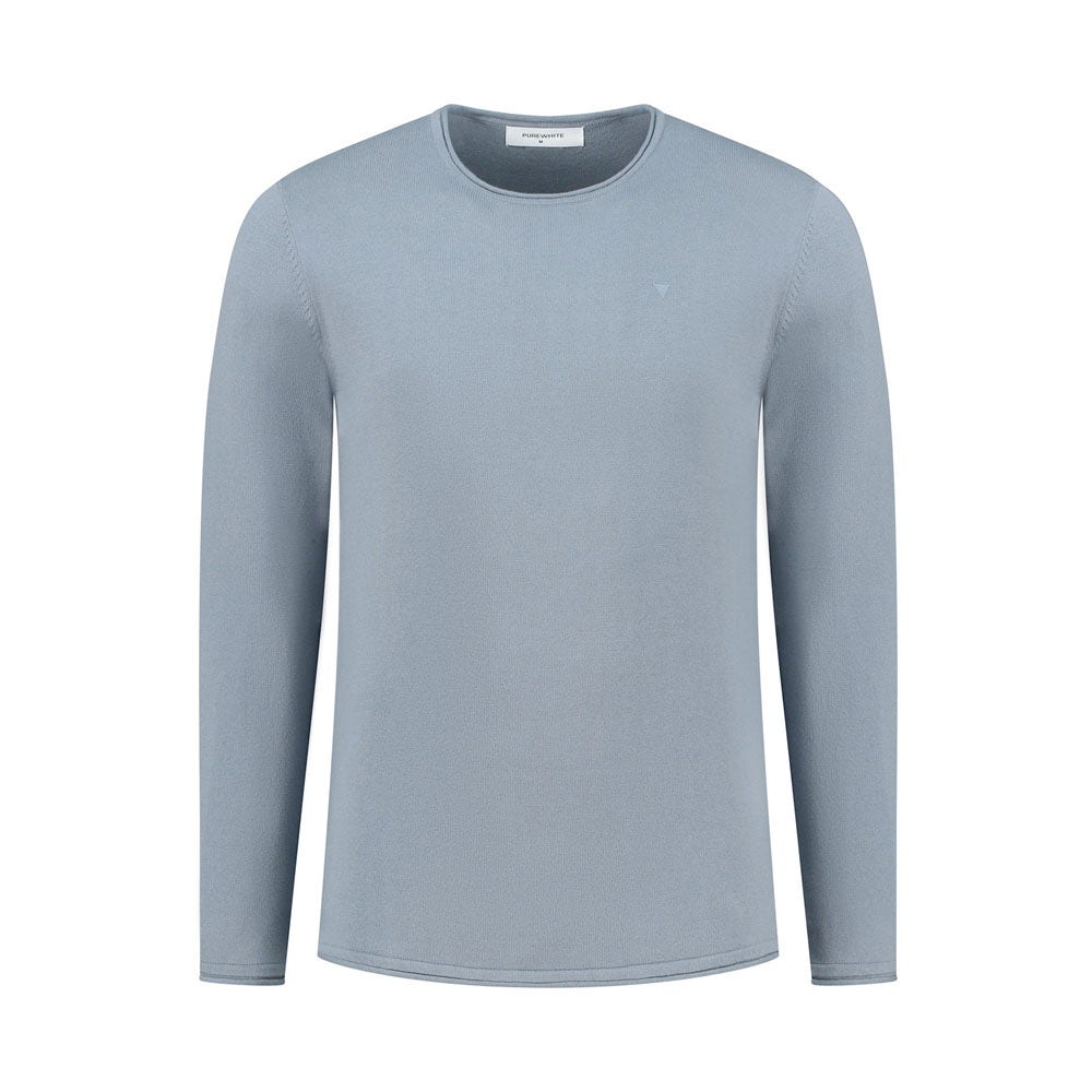 Purewhite  Garment Dye Knit Round Neck