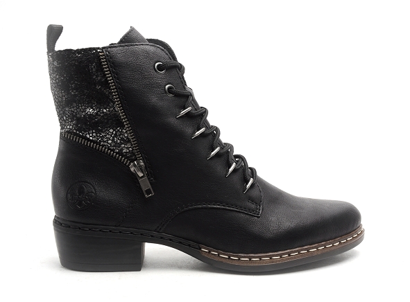 Rieker boots bottine plates femme y0800 noir