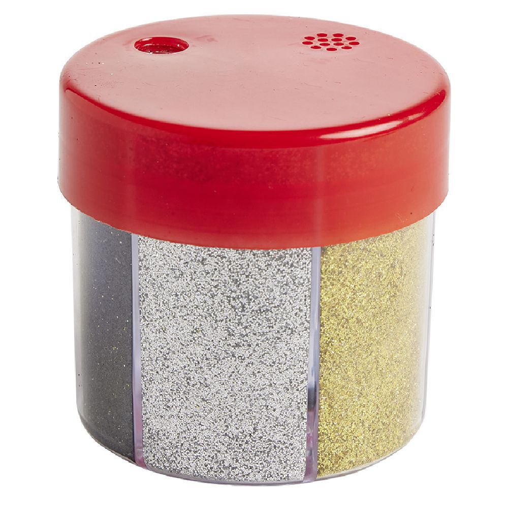 Paillette dans boîte carrousel 6 couleurs Ø6xH6,5cm