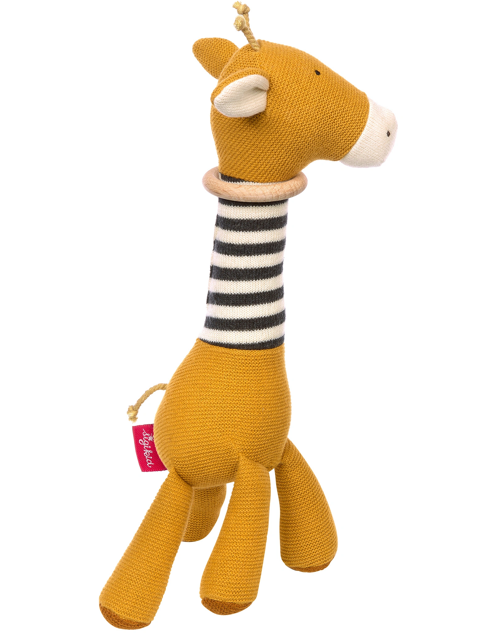 Strick-Greifling GIRAFFE in bunt