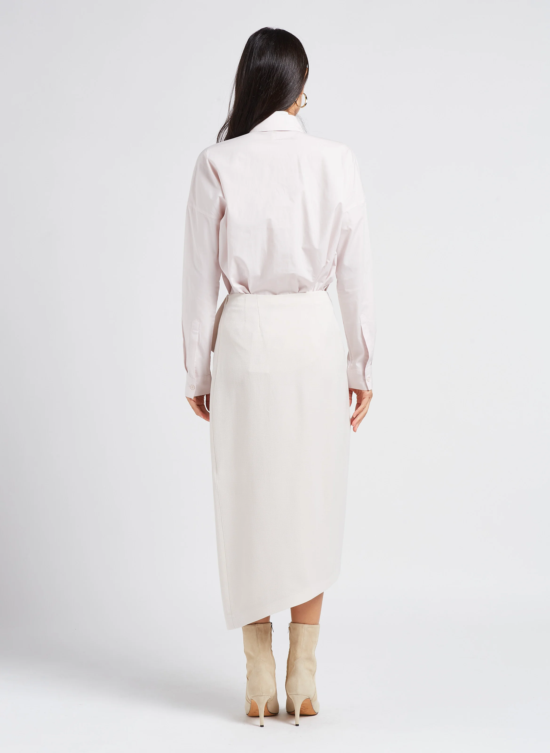 JELENA - Jupe longue asymétrique| Beige