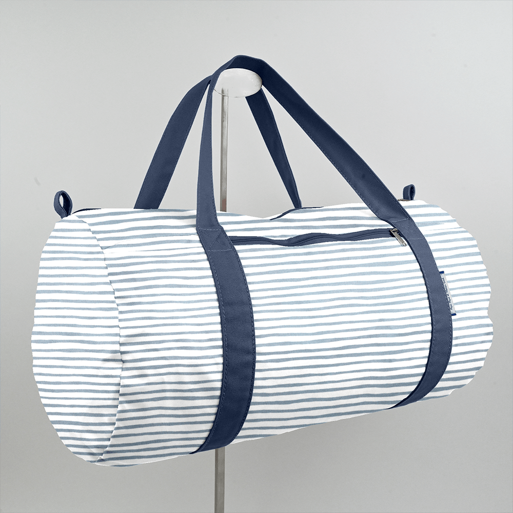 Sac De Sport Rayé Bleu Blanc