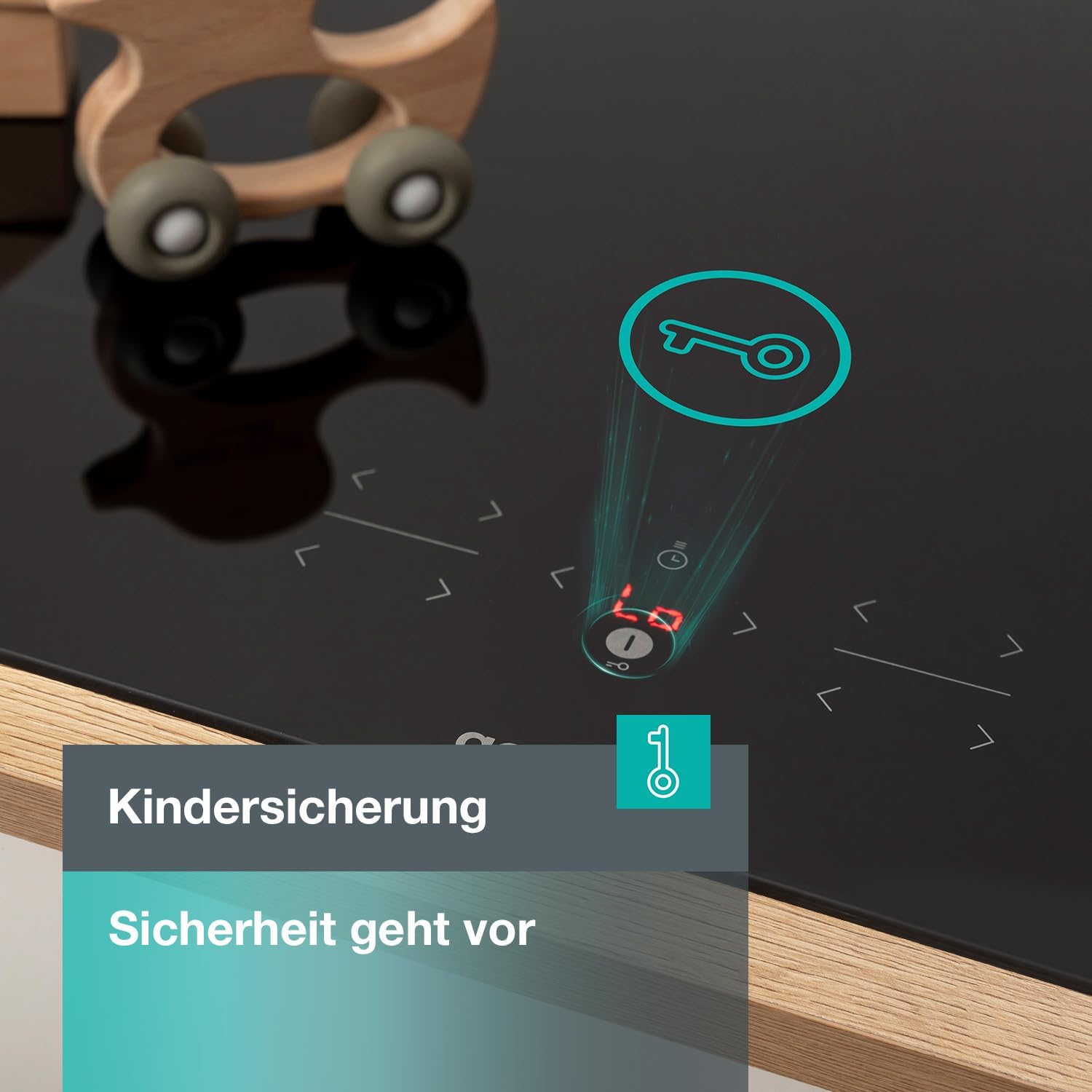 Gorenje GI621FMC Induktions-Kochfeld/Glaskeramik/BridgeZone/TouchControl/PowerBoost/Timer/ChildLock/Restwärmeanzeige/Schwarz