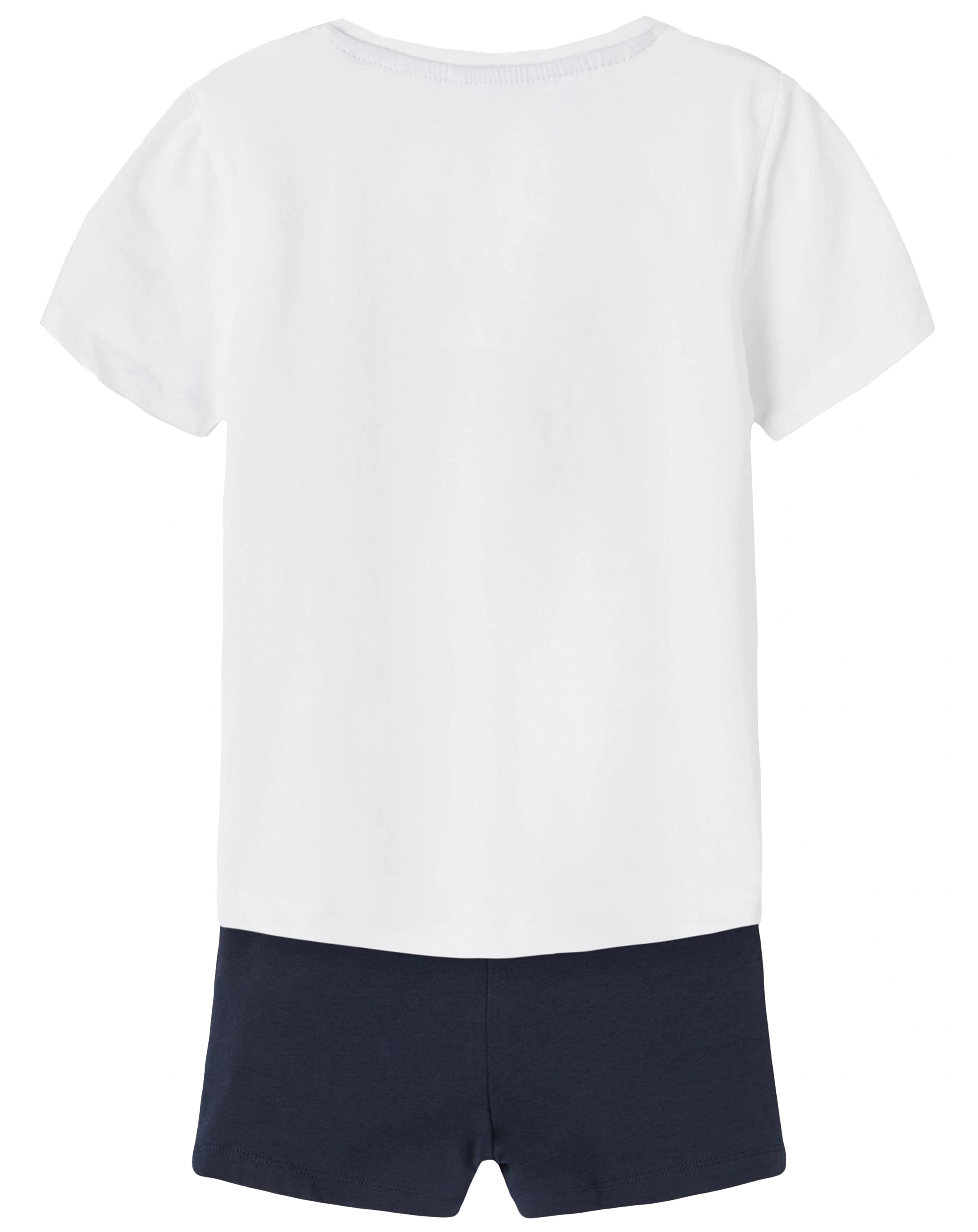 T-Shirt NMMZACO mit Shorts in bright white