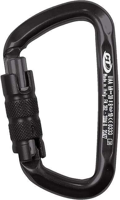 CLIMBING TECHNOLOGY - MOUSQUETON D-SHAPE TRILOCK 3000KG