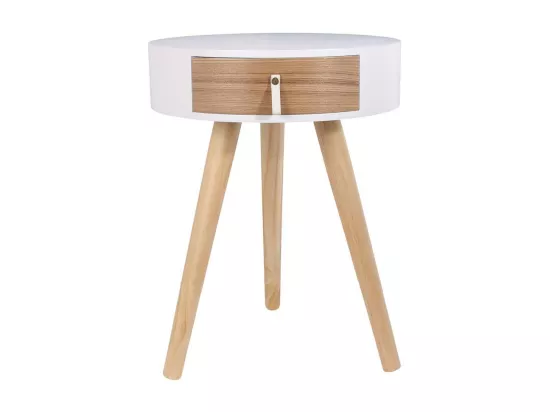 Chevet en bois scandinave Nora (Lot de 2) Blanc