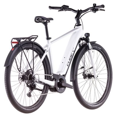 VTC Électrique Cube Touring Hybrid One 625 Shimano Cues 9V 625 Wh 700 mm Blanc Cotton Gris 2025