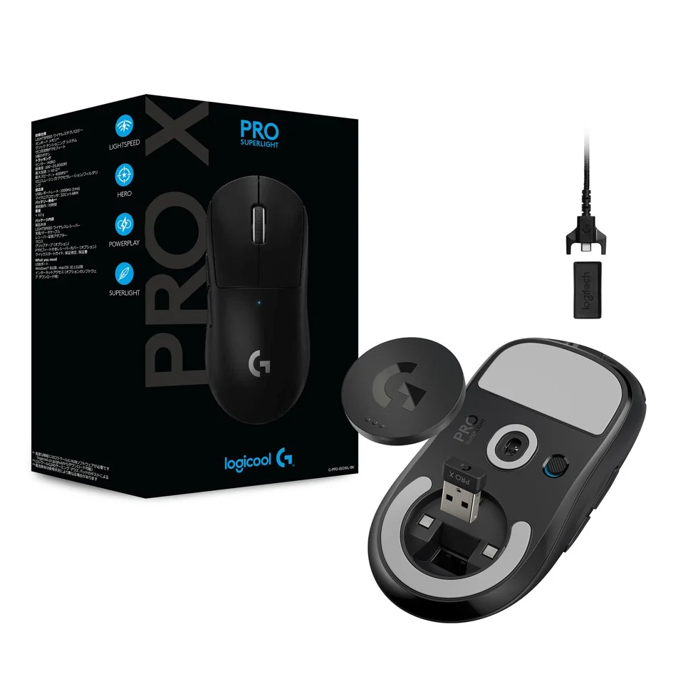 Logitech - PRO X SUPERLIGHT Trådløs Gaming Mus - Sort