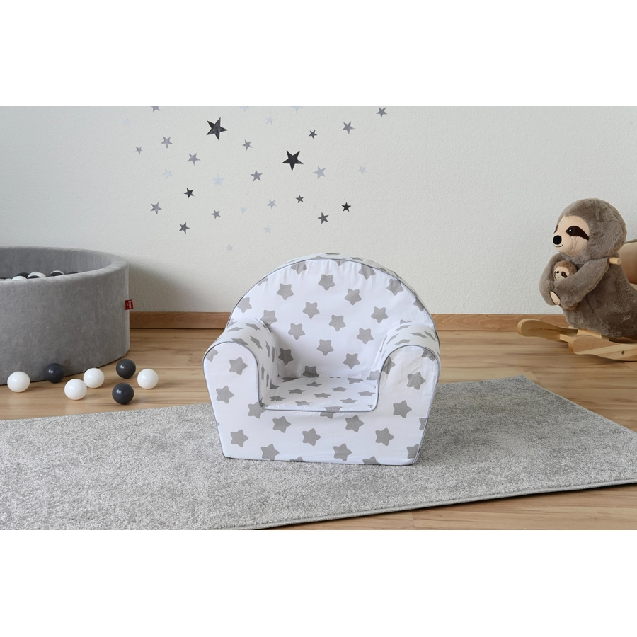 knorr toys® Kindersessel White grey stars weiß