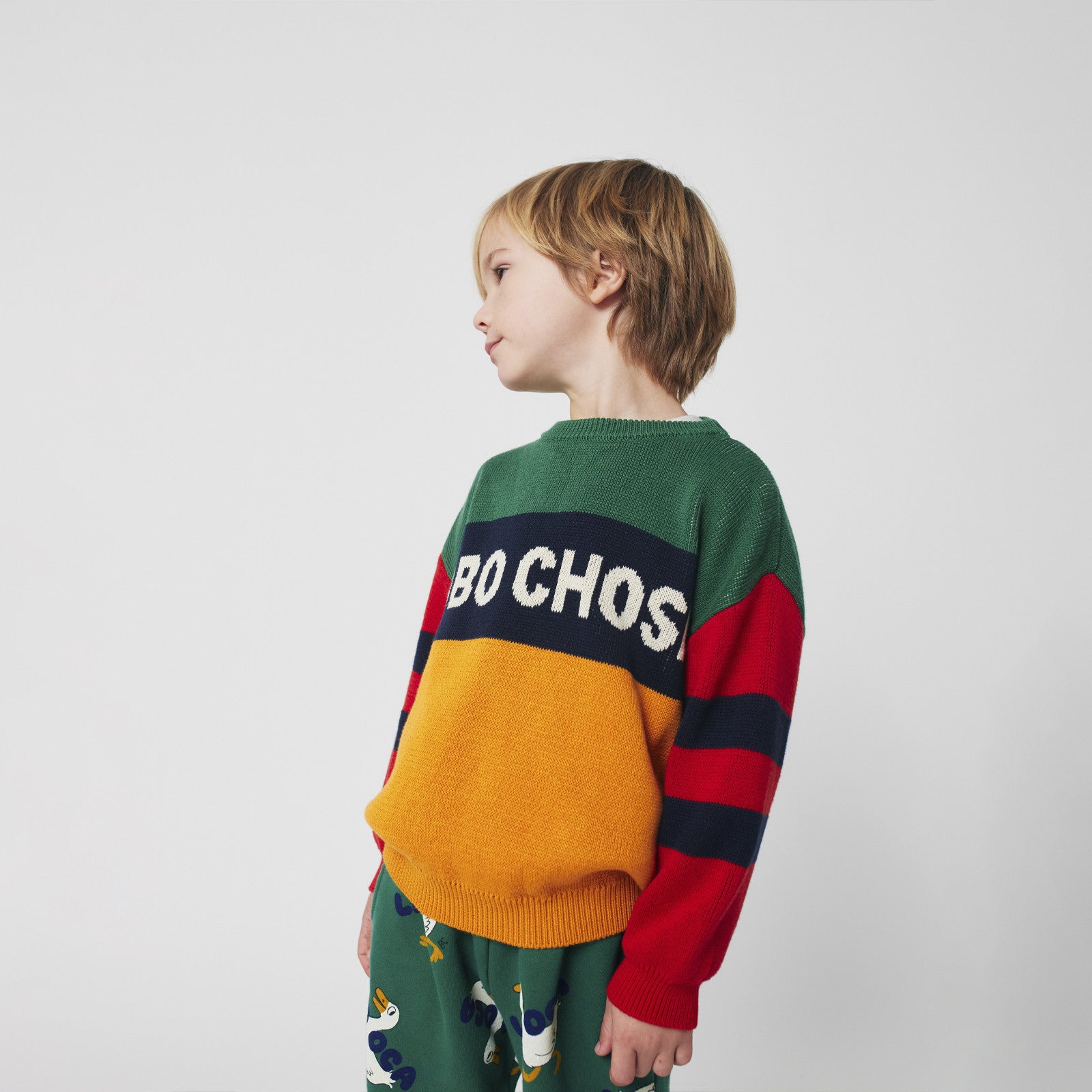 Pullover Bobo Choses Color Block Multicolor