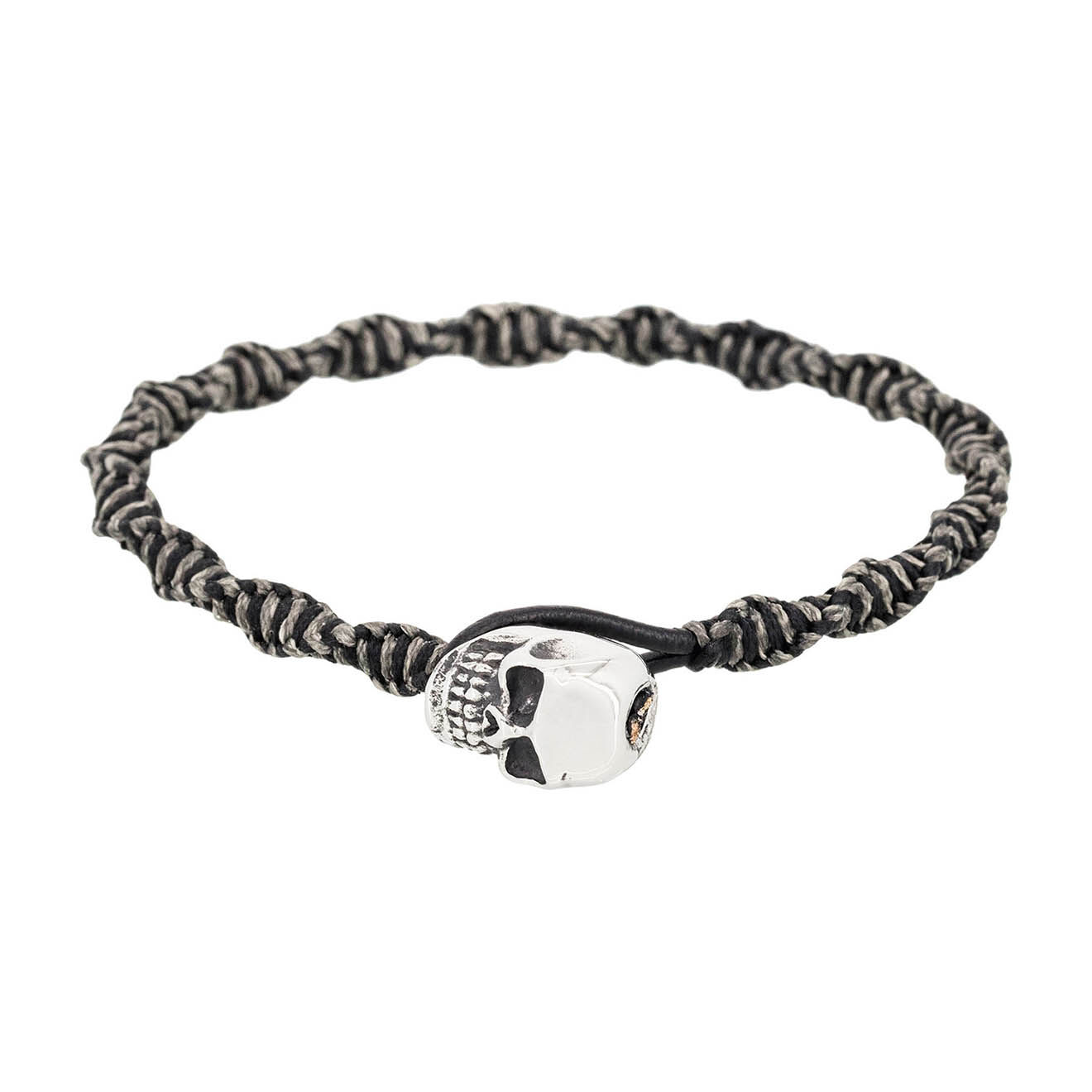 Jacobson Bracelet Blackmood en Acier & Cuir noir