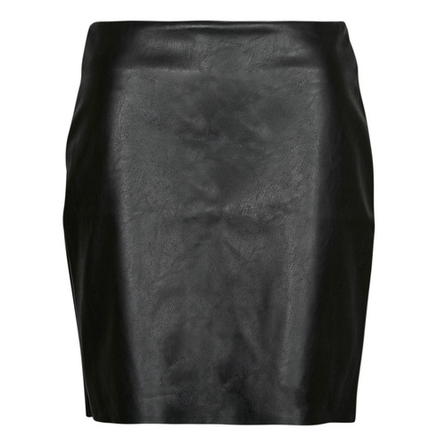 Vila - VIDAGMAR HW PU SKIRT - Noir
