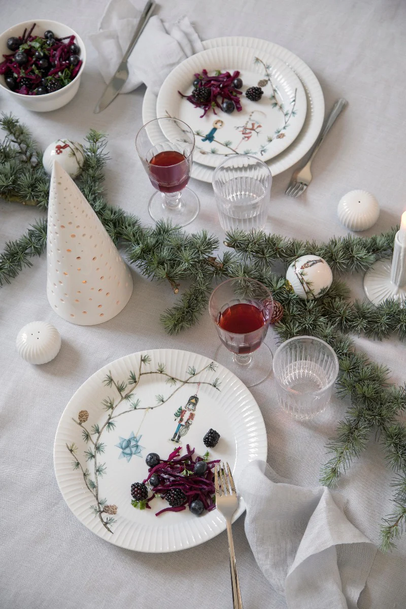 Kähler  Hammershøi Christmas kugle 2019, hvid m. deko - Ø6 cm.