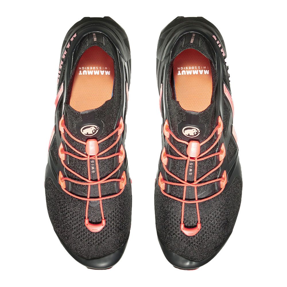 Mammut AEGILITY PRO MID - Chaussures de randonné Femme black/dark salmon