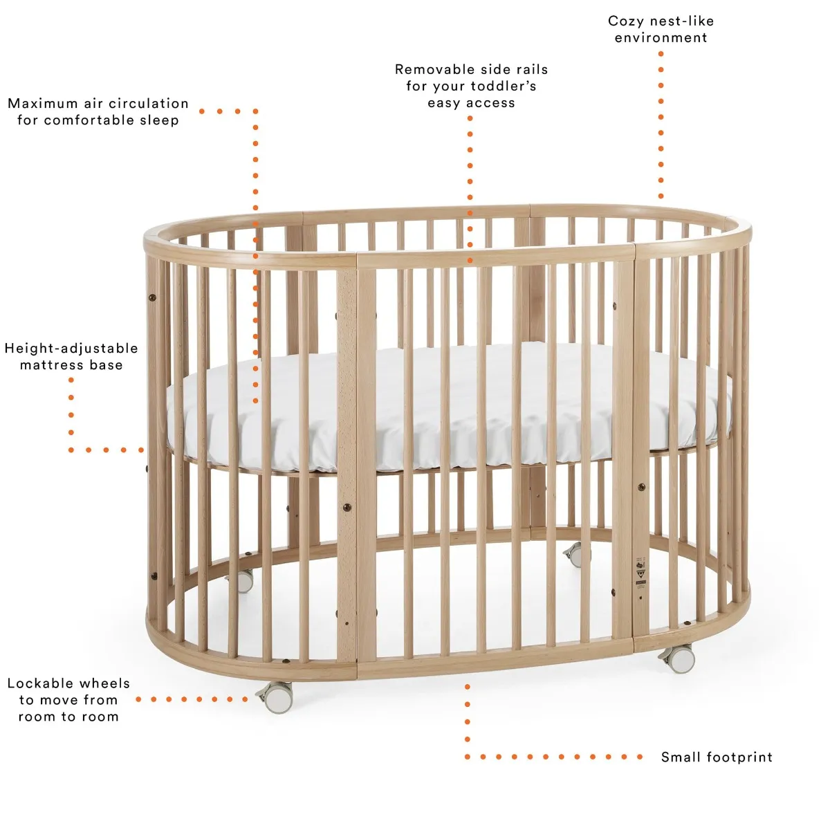 Stokke Ensemble Couchette Évolutive Sleepi™ V3 - Naturel, Blanc ou Gris