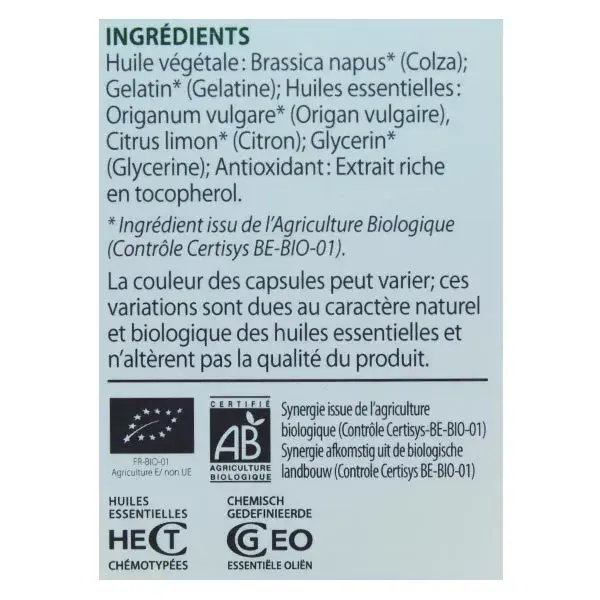 Pranarom Aromaforce Orgânico para Nariz e Garganta - 30 cápsulas