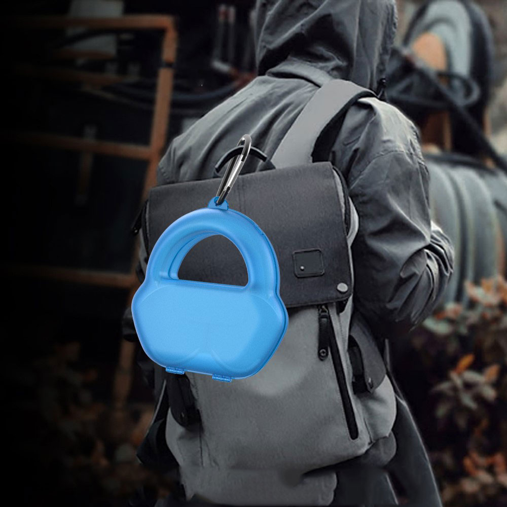 AirPods Max (2024) / AirPods Max Kunststoff Schutztasche Aufbewahrungs Case Hartschale   Karabinerhaken - Weiss