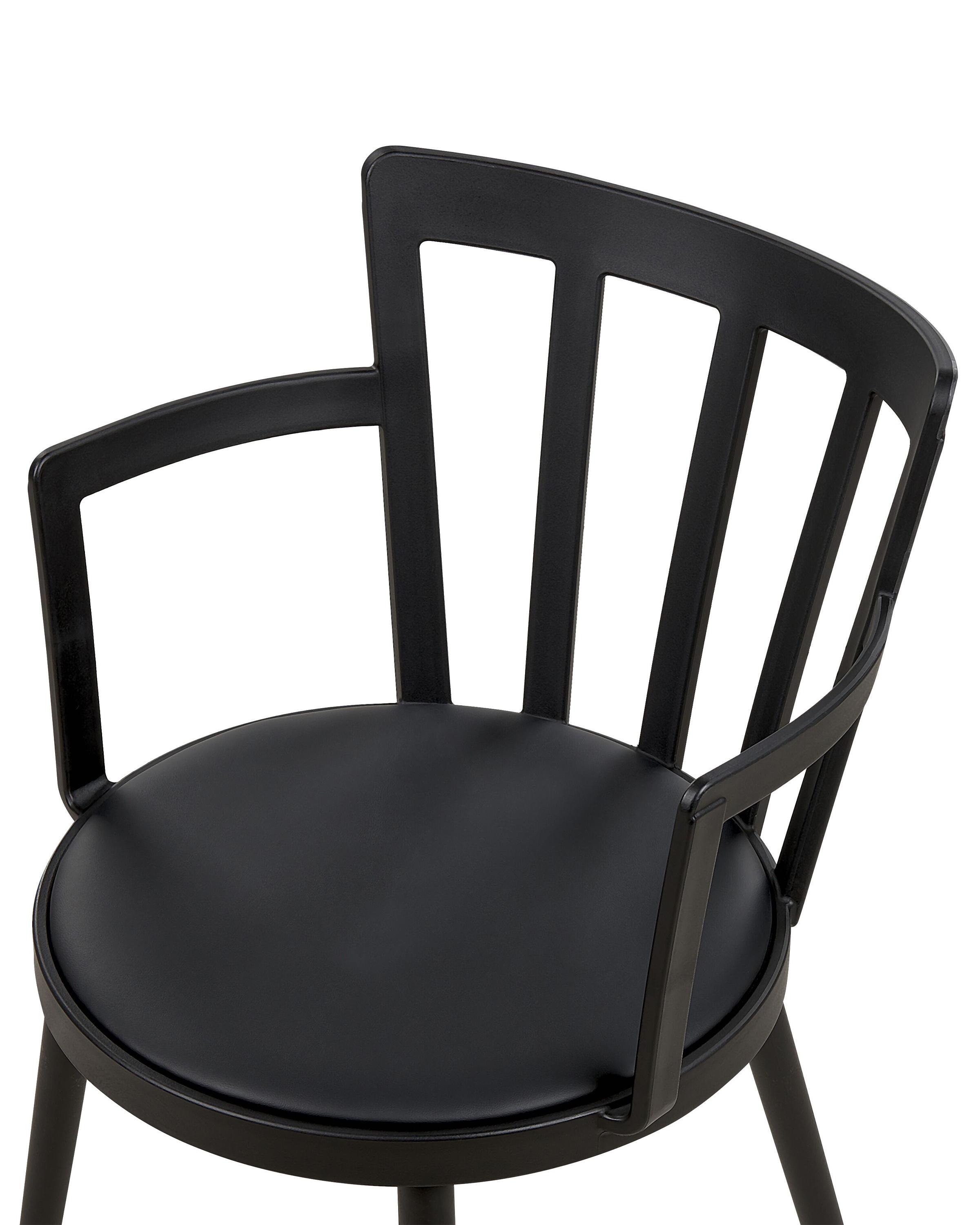 Set van 4 eetkamerstoelen MORILL Zwart