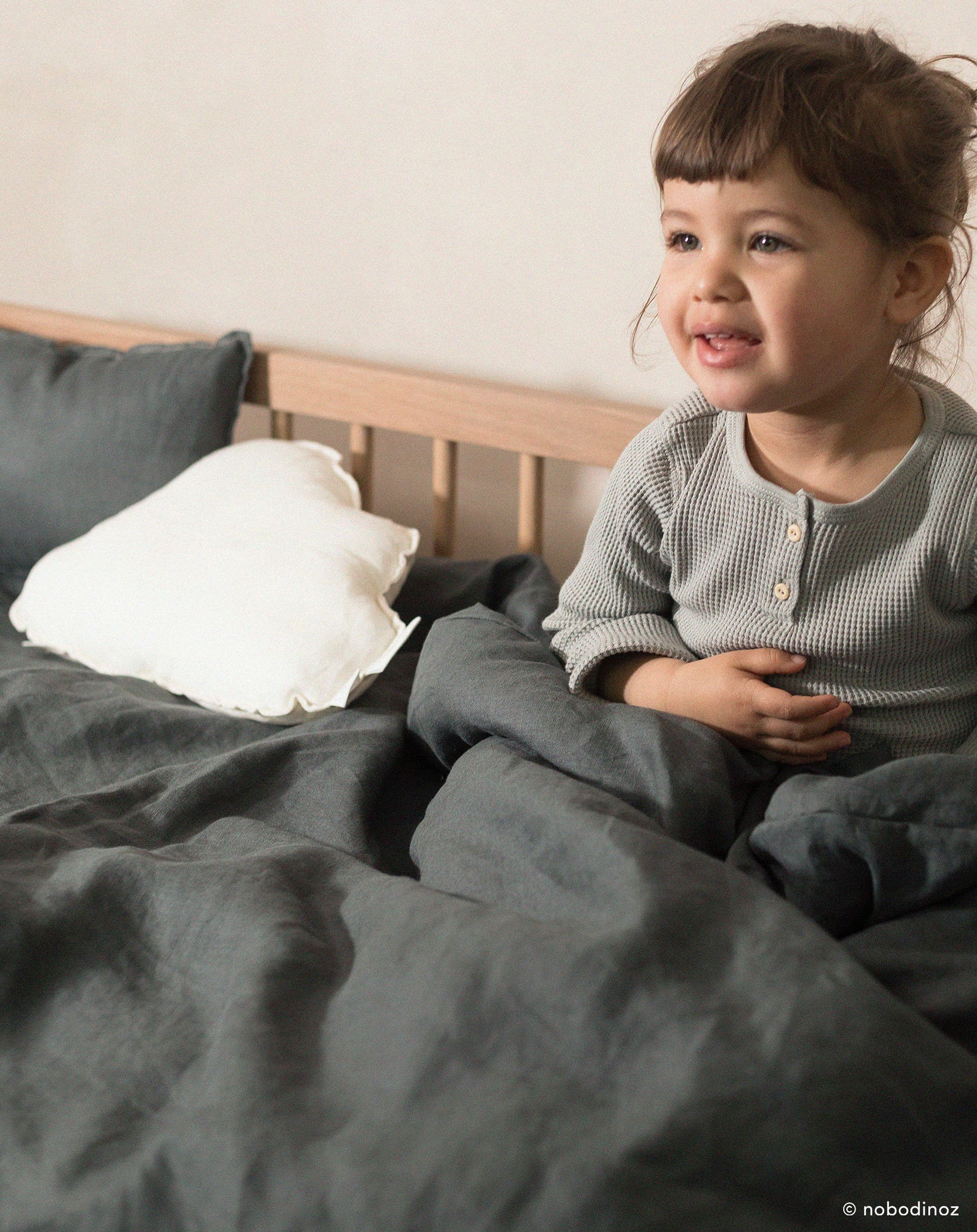 Coussin nuage l1n0 en lin français lavé | Blanc