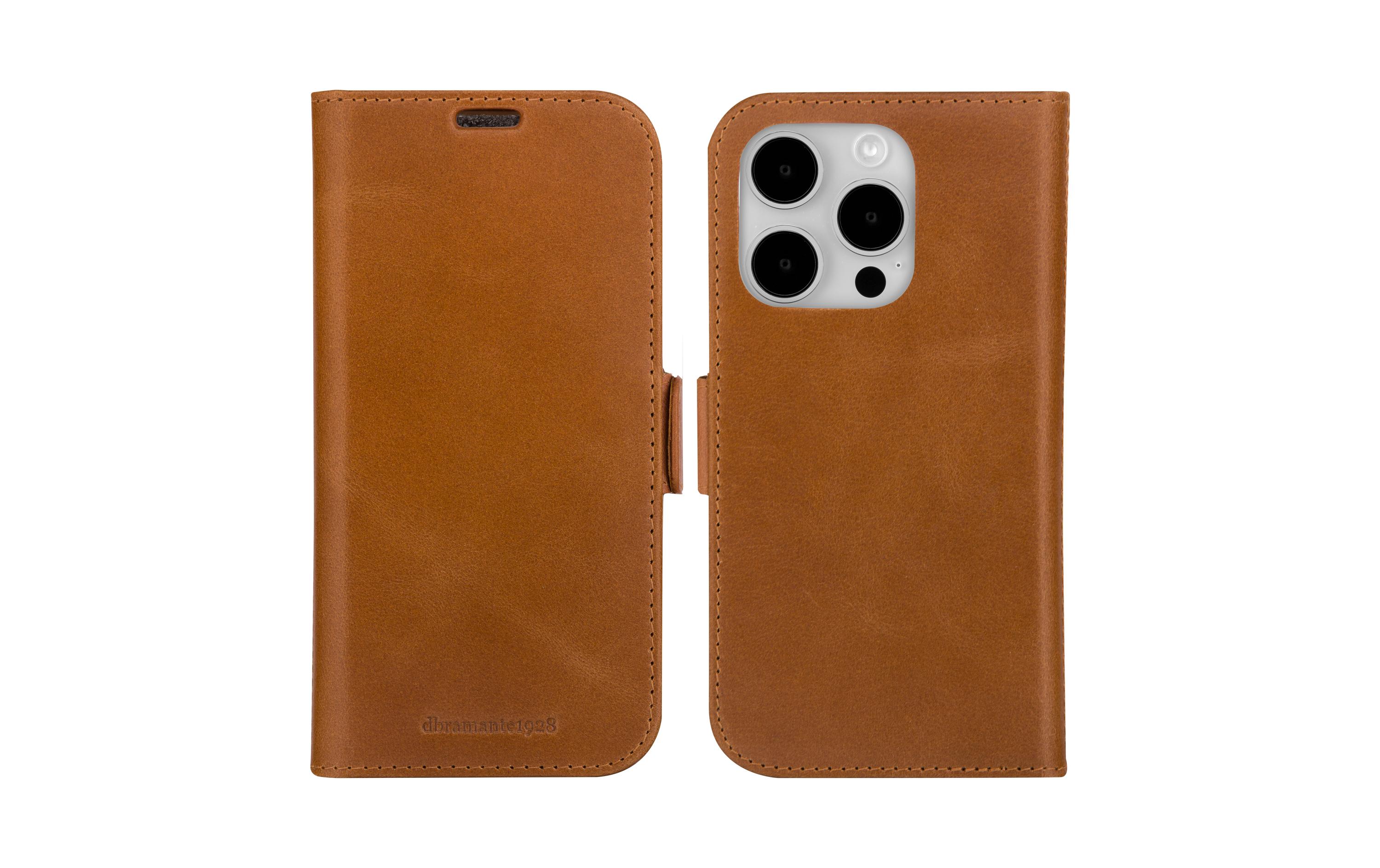 Book Cover Lynge iPhone 15 Pro BraunSchutzhülle für das Apple iPhone 15 Pro