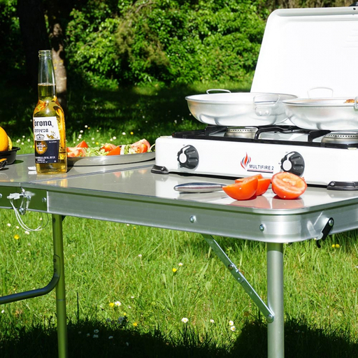 Mesa de camping dobrável Hosa em formato de mala