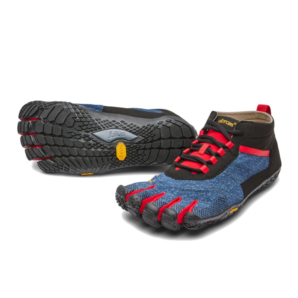 Five Fingers V-TREK - Chaussures randonné Homme jeans/rouge
