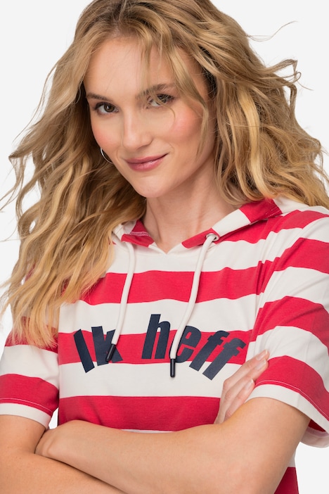 T-Shirt, Ringel, Statement, Halbarm