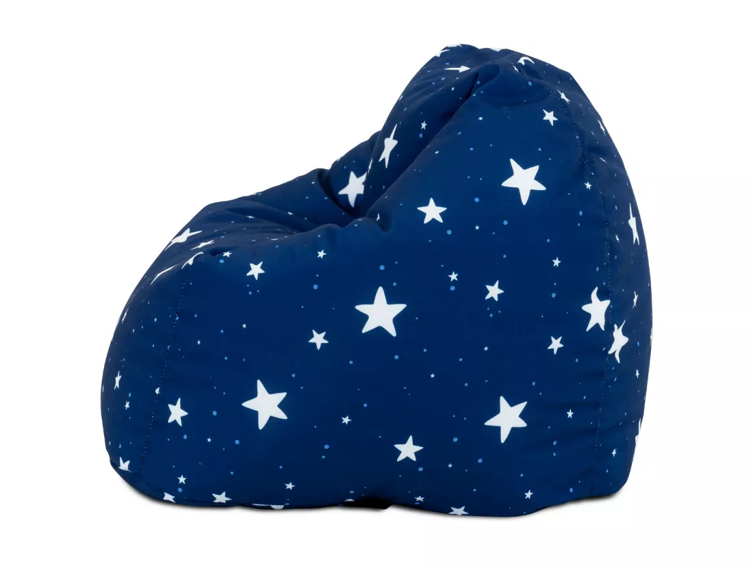Pouf fauteuil pour enfants bleu marine