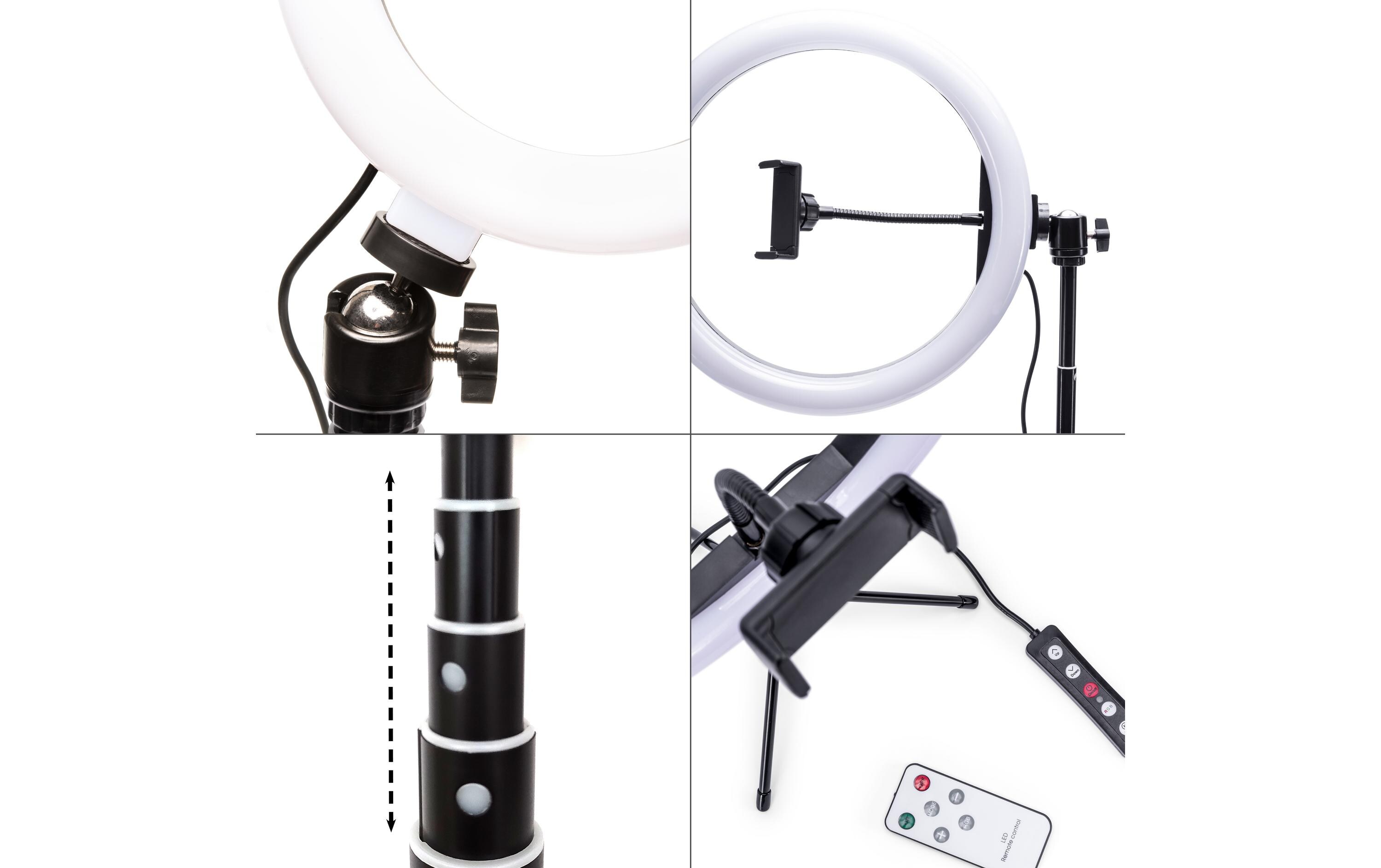 Studio Rgb Ring Light RL12 SchwarzLED-Ringlicht für Make-up, Vlogging oder Fotografie