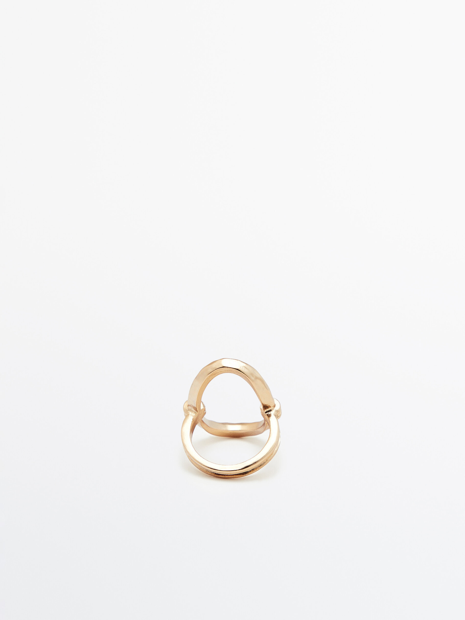 Anel com textura dourada - DORADO