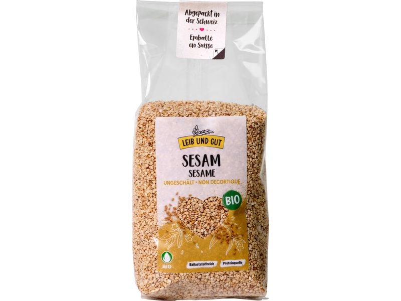 Leib und Gut Bio Sesam ungeschält 350 g Ungeschälter Sesam in Bio-Qualität