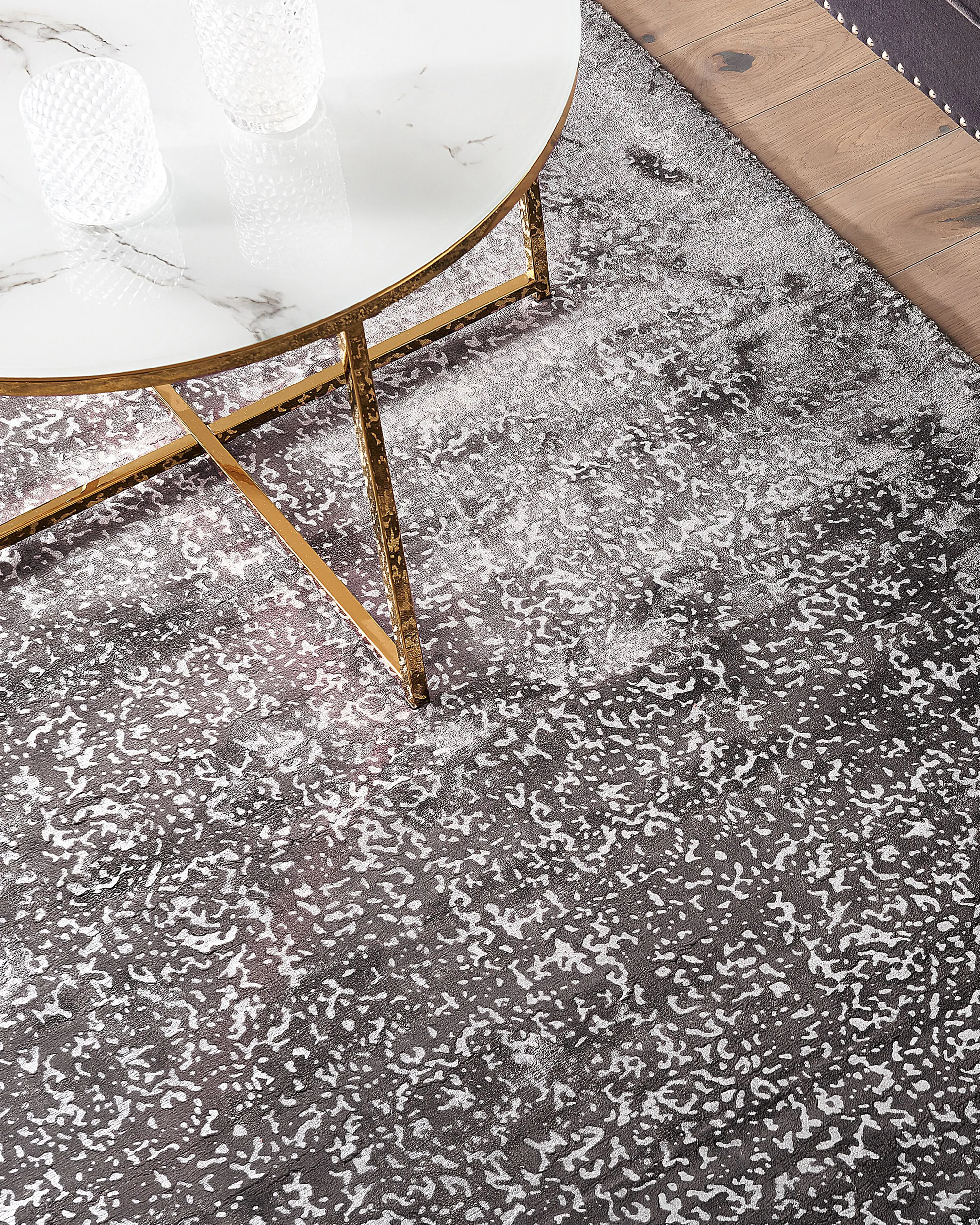 Vloerkleed ESEL Zilver 160 x 230 cm Viscose