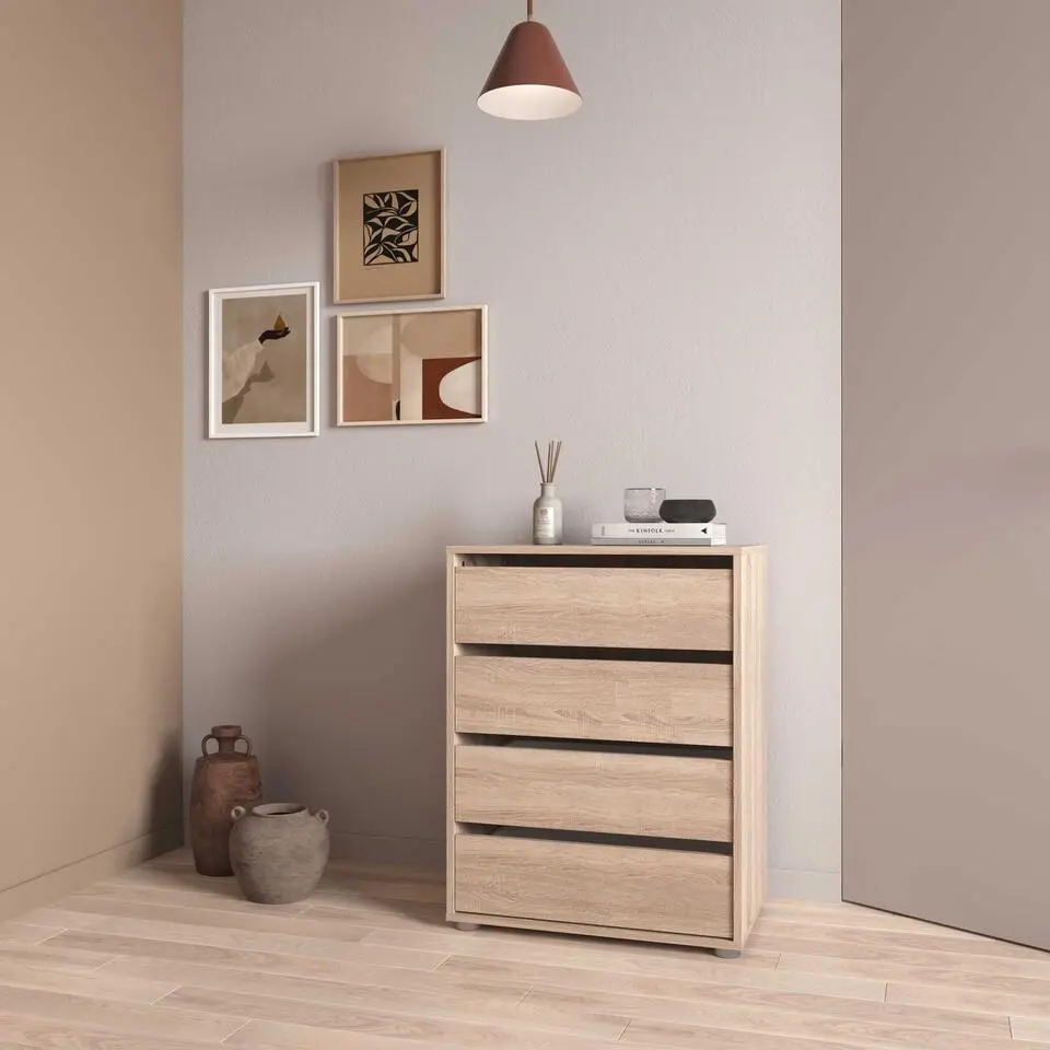 Ladekast Blokty - 60x40x76cm - 4 lades - eikdecor