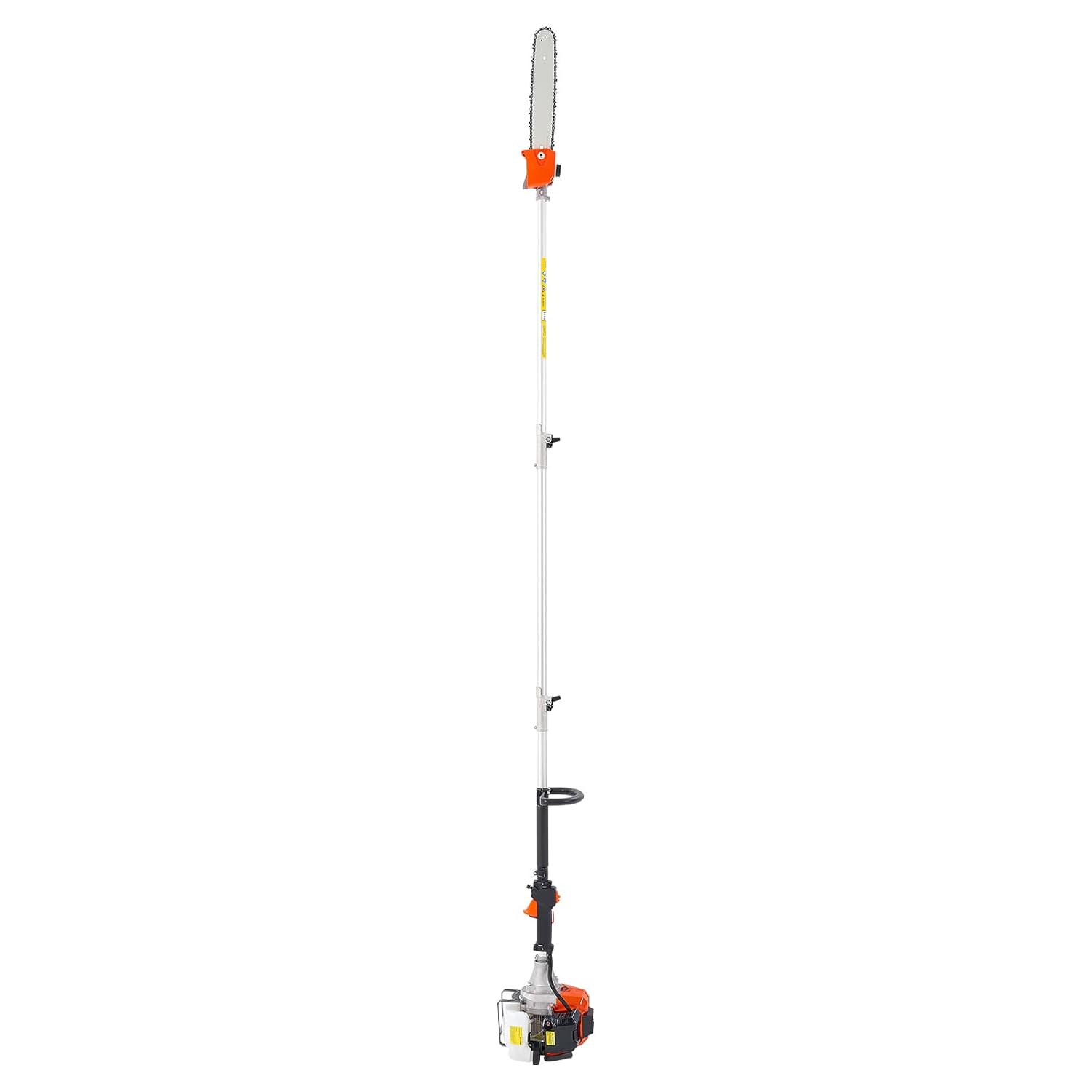 VEVOR Benzin Hochentaster, 2-Takt, 52 ccm, Motorsäge, Teleskopsäge mit 2,2–2,94 m ausziehbarer Stange, 35,6 cm Schwert, 850 ml Kraftstofftank, für kraftvolles sicheres sägen in hohen Baumkronen