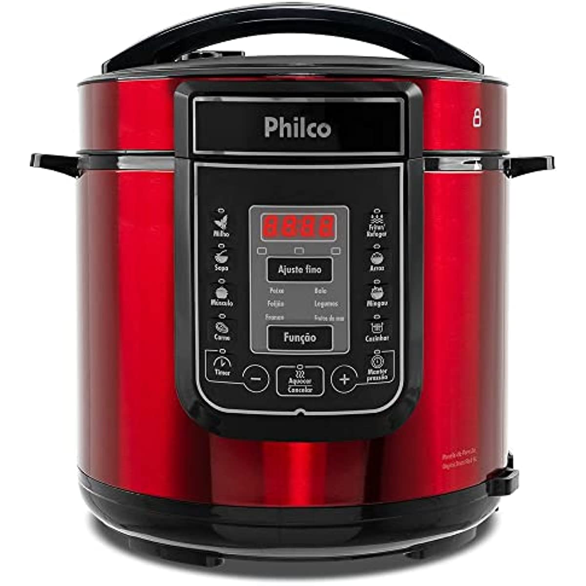 Panela de press&atilde;o, Digital inox red ppp01, 6L, Vermelho, 110v, Philco