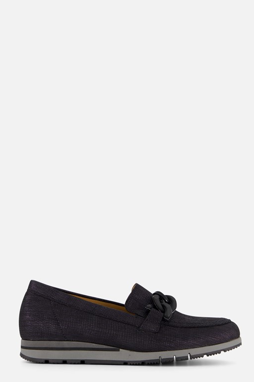 Gabor Instappers blauw Suede