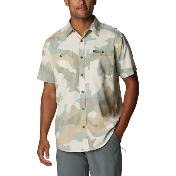 Chemise randonnée COLUMBIA UTILIZER™ PRINTED WOVEN SHORT SLEEVE SHIRT NIAGARA MOD CAMO