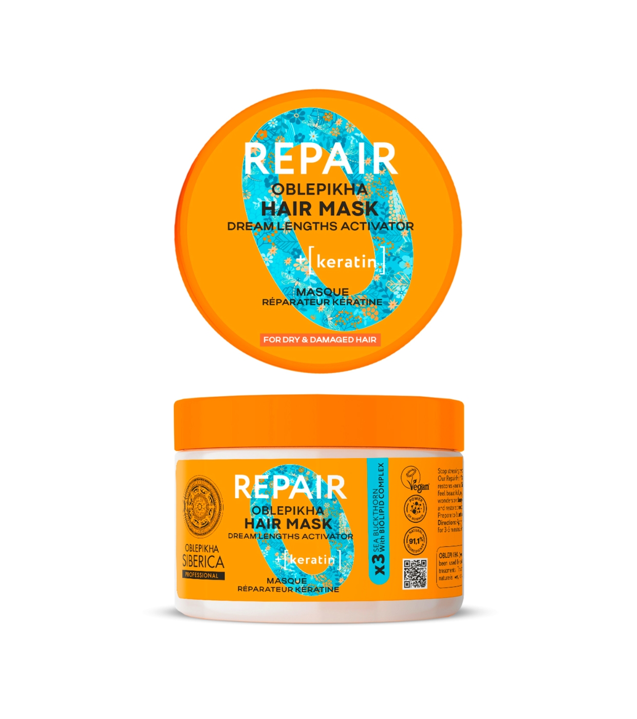 Natura Siberica - *Repair* - Máscara reparadora com queratina
