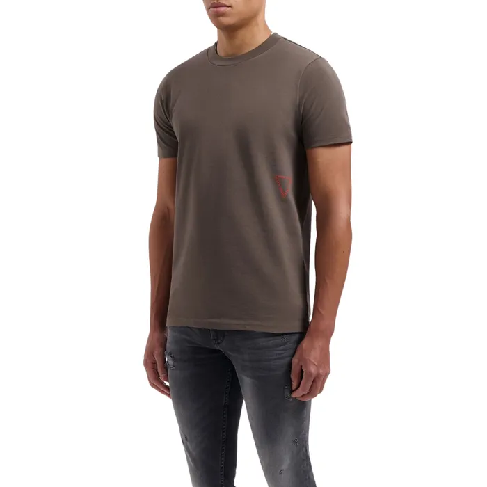 Pure Path Triangular Wordmark Logo Shirt Heren