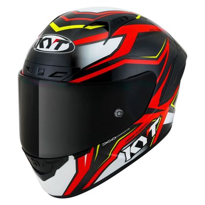 Casque KYT NZ-RACE CARBON STRIDE - Rouge / Blanc