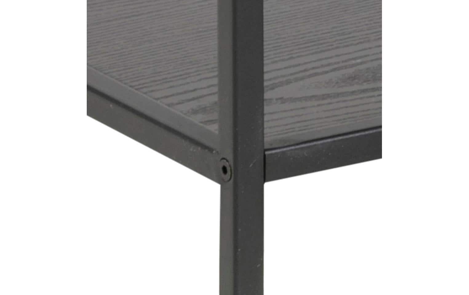 Regal Seaford 114 x 35 x 78 cm, Schwarz<br>Bücherregal