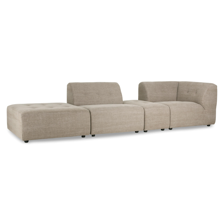 HKliving Vint fauteuil corduroy rib bruin